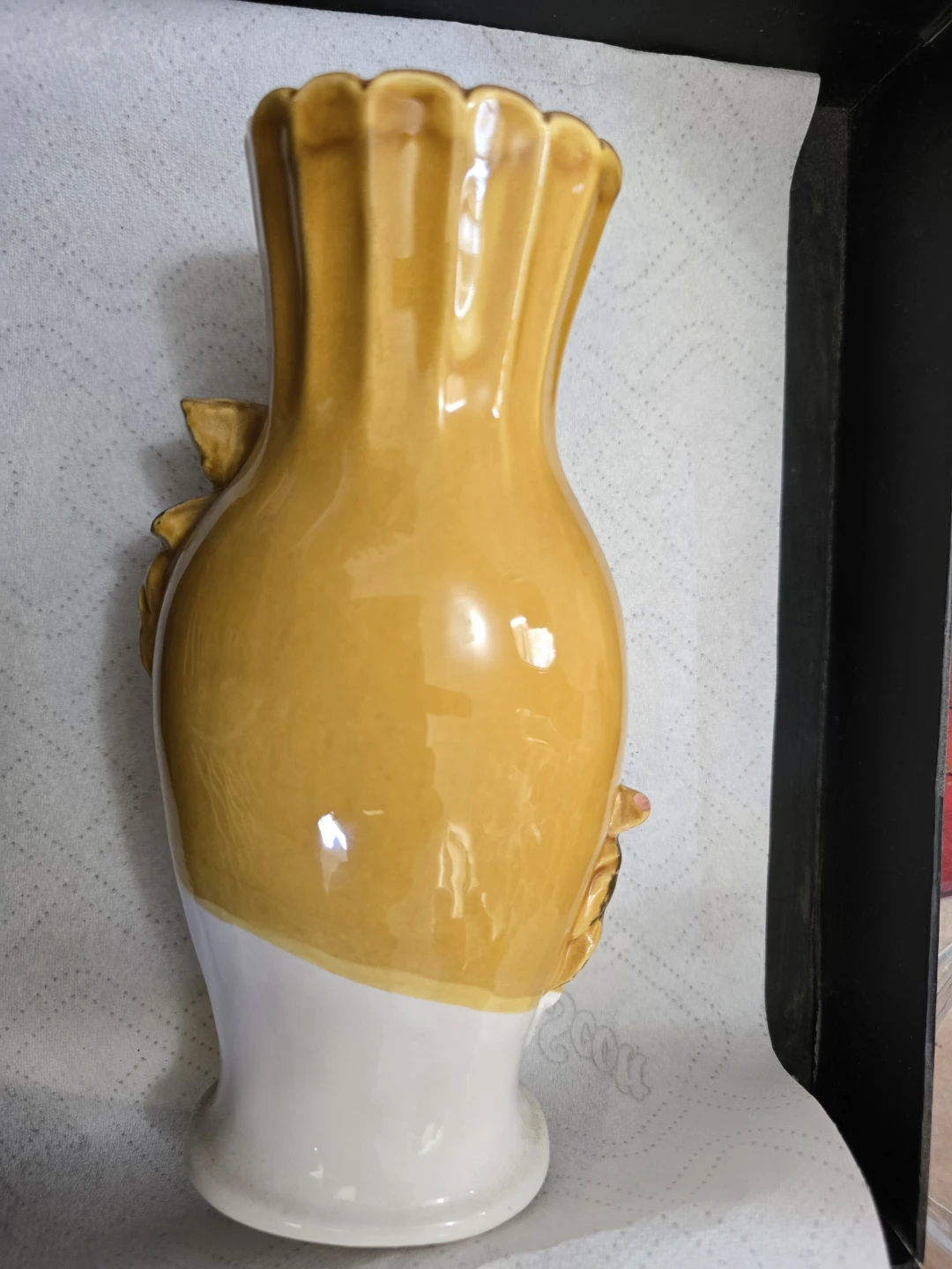VINTAGE Japan Cock Fight Ceramic decorative vase - photo 2