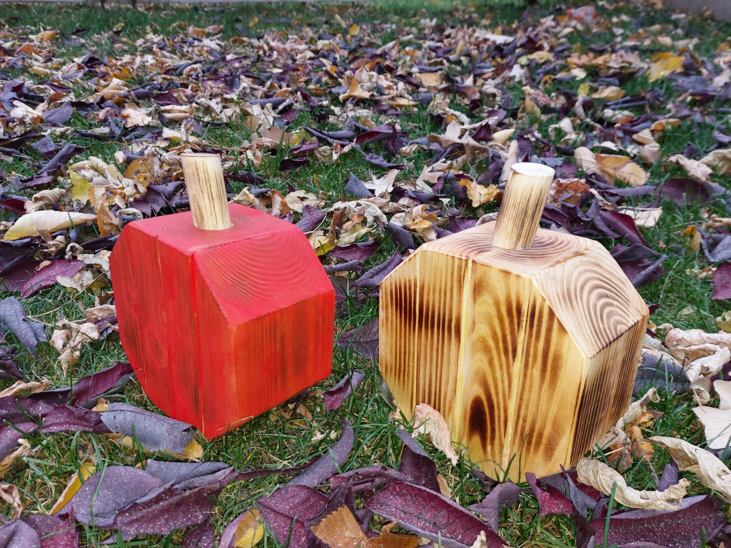 Wood Halloween Pumpkins
