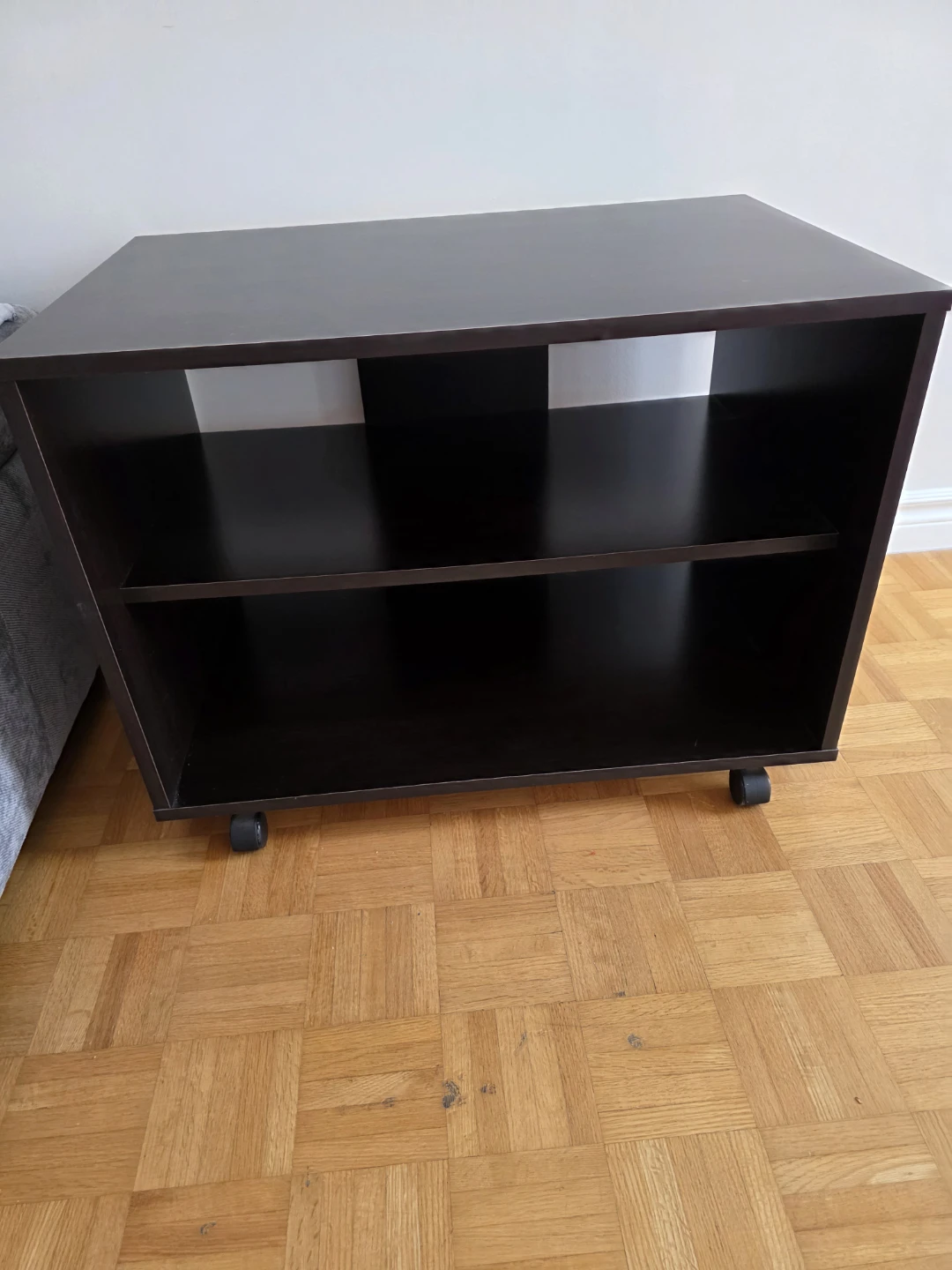 Dark Brown Rolling TV Stand - photo 2