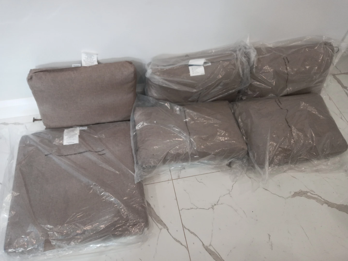 Set of 5 Natural Expressions Outdoor Cushions