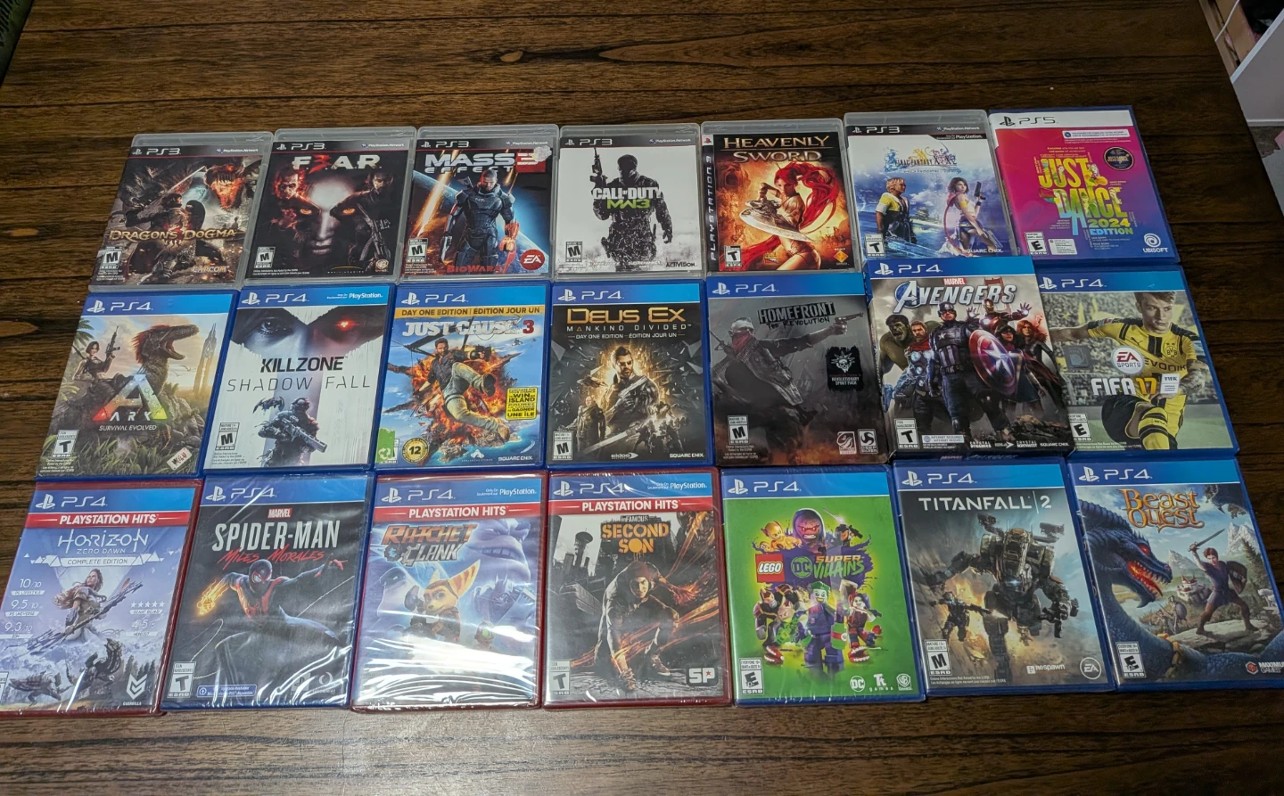 Collection of PS3, PS4 and PS5 Games