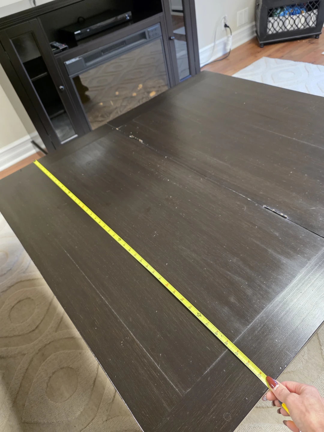 Large Solid Wood Lift-Top Coffee Table (Dark Espresso)