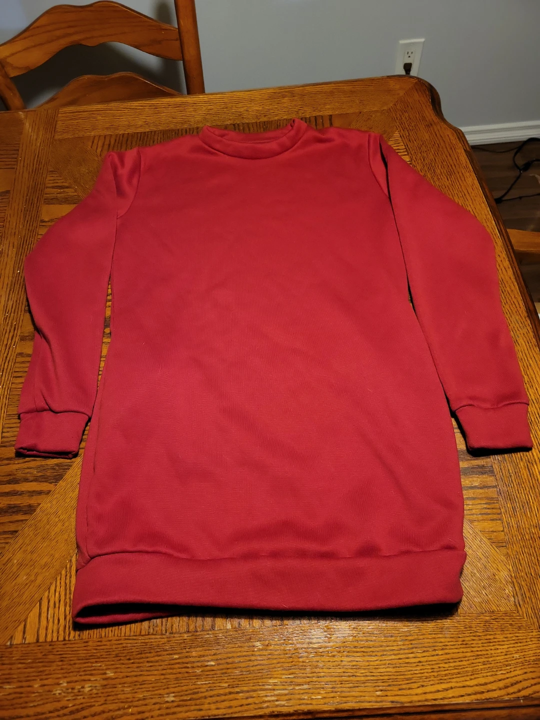 Womens long red sweater