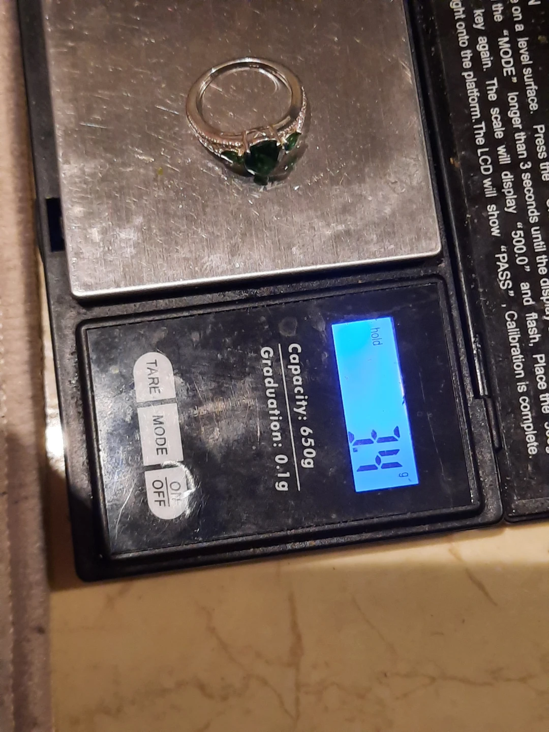 New teardrop Emerald trinity sterling silver ring - photo 5