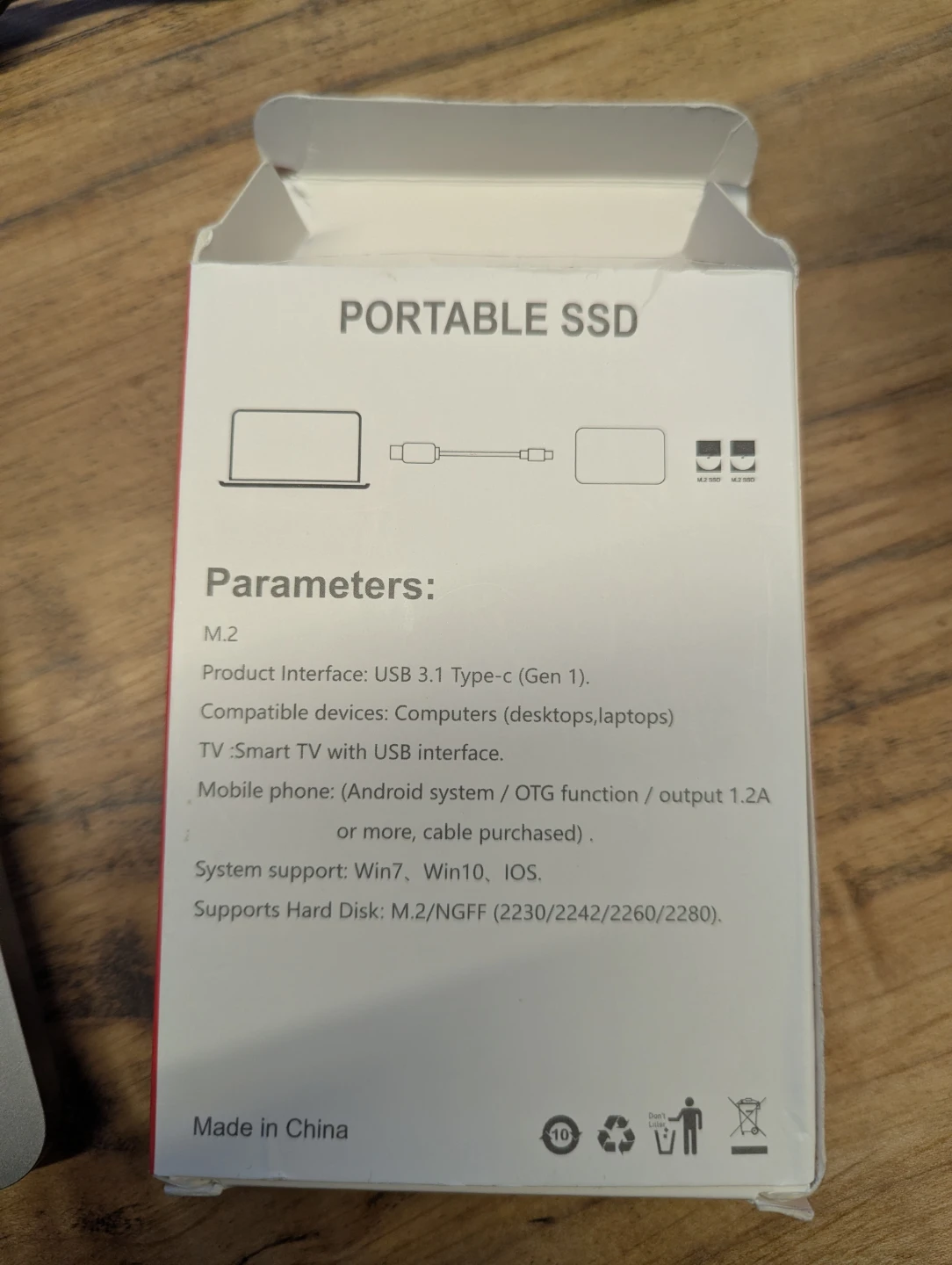 Portable M.2 SSD Hard Drive Enclosure