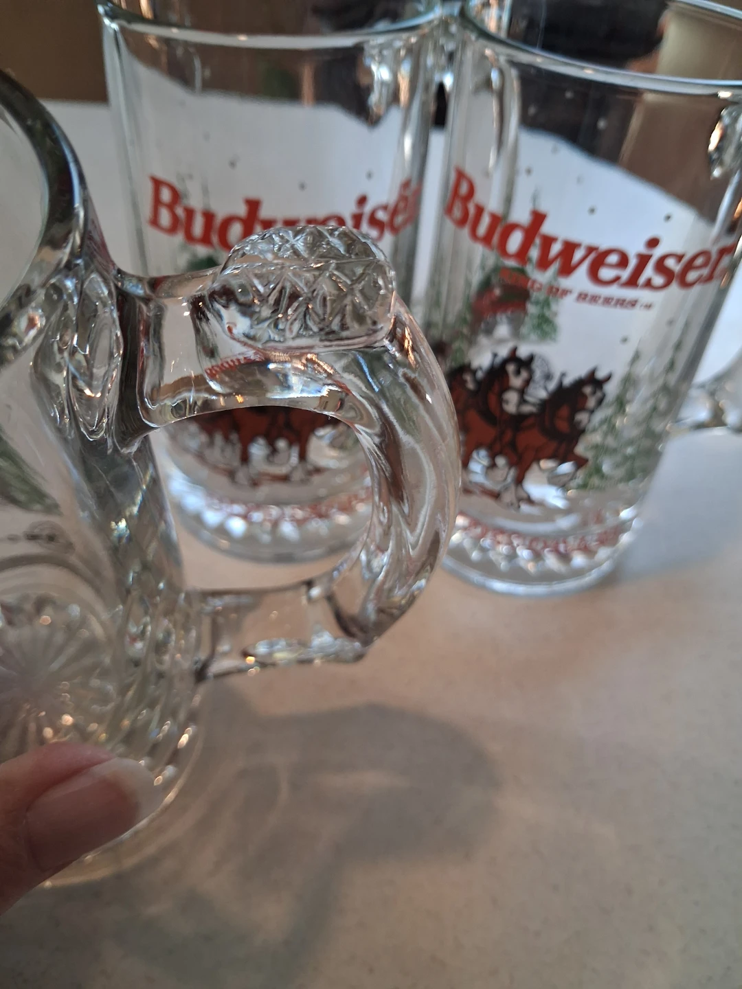 Vintage Set of 3 Budweiser Clydesdale Beer Mugs - photo 4