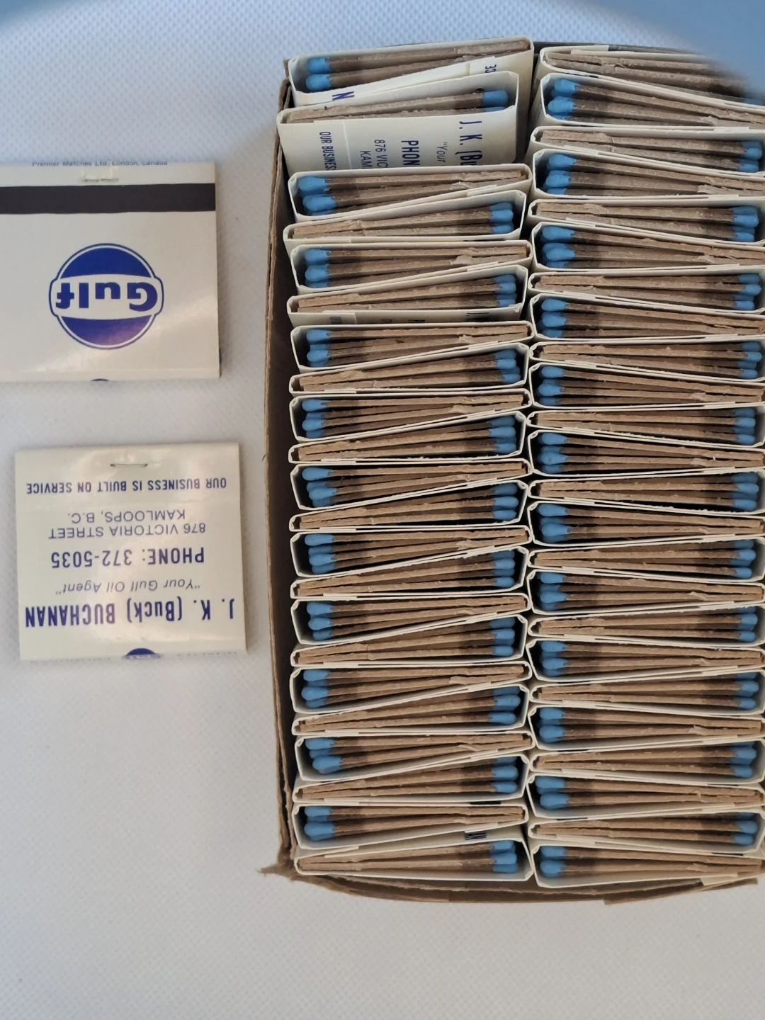 Full Box Vintage Gulf Oil Advertising Matchbooks Unused NOS