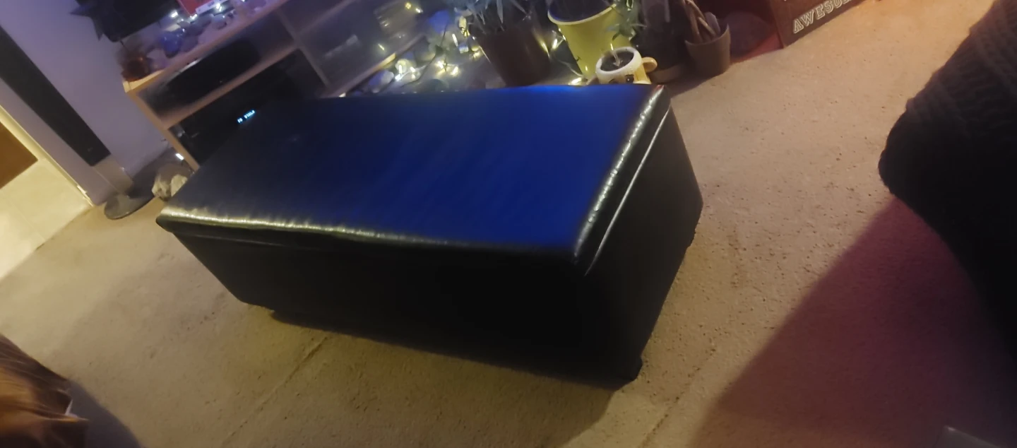 Black Storage Bench - photo 3