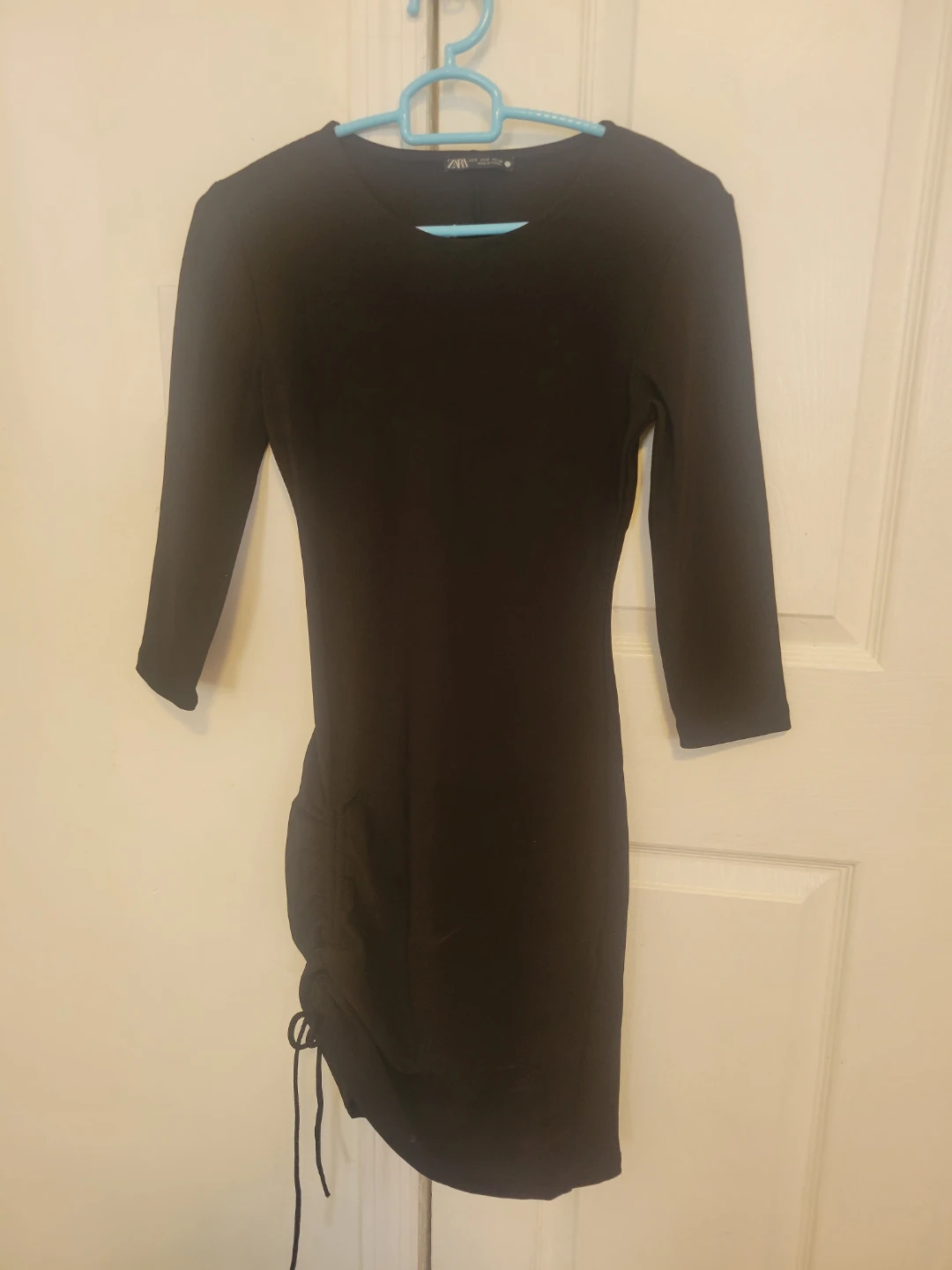 ZARA Black Ribbed Mini Dress - photo 3