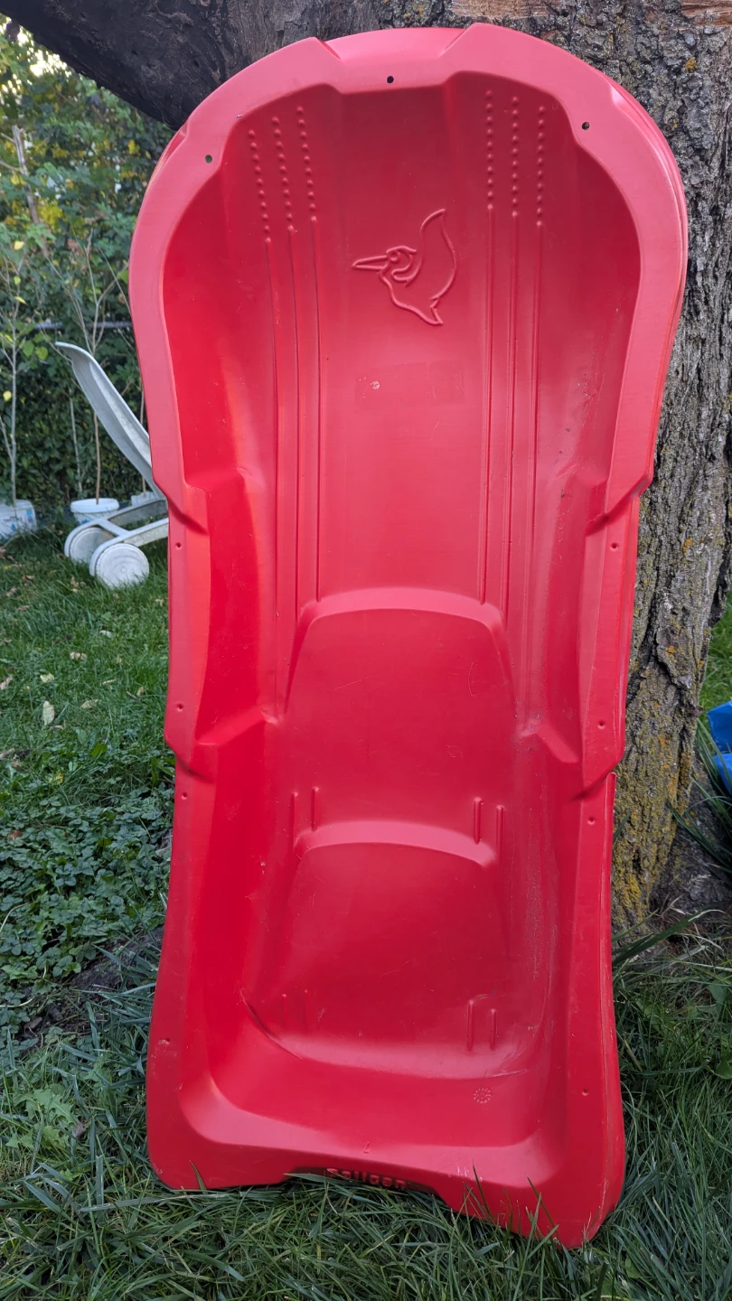 Pelican Red Plastic Sled
