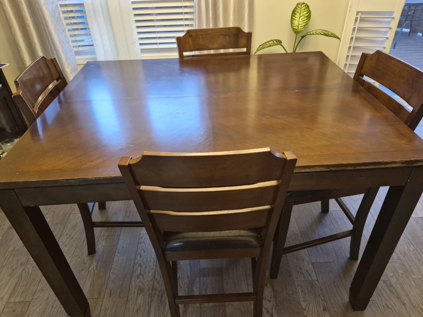 Fully extended Dining Table and 6 Chairs Set - photo 2