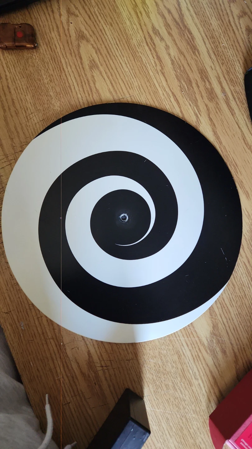 Black and White Spiral Design Disc