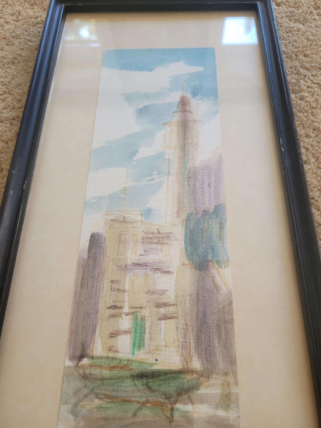 2 Vtg Signed Framed Watercolour Art - photo 5