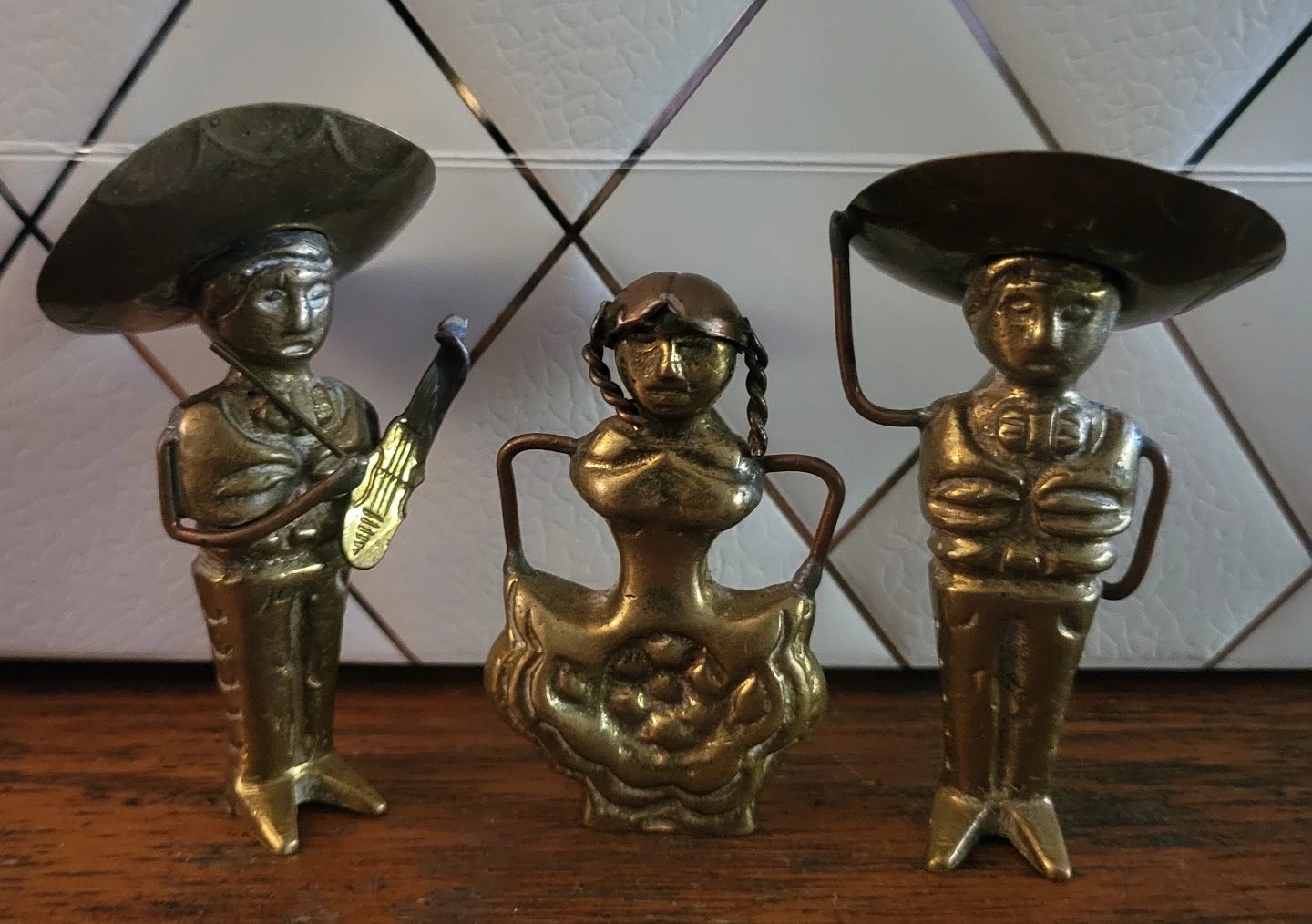 Vintage Brass Figurine Couple - photo 2