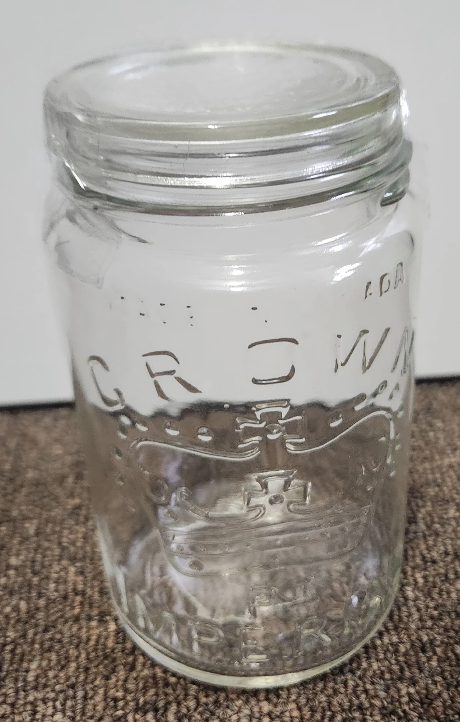 Vintage Crown Imperial Glass Mason Jar