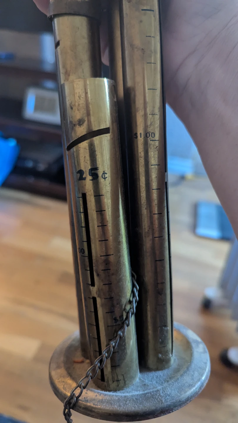 Vintage Brass Coin Bank Holder - photo 2