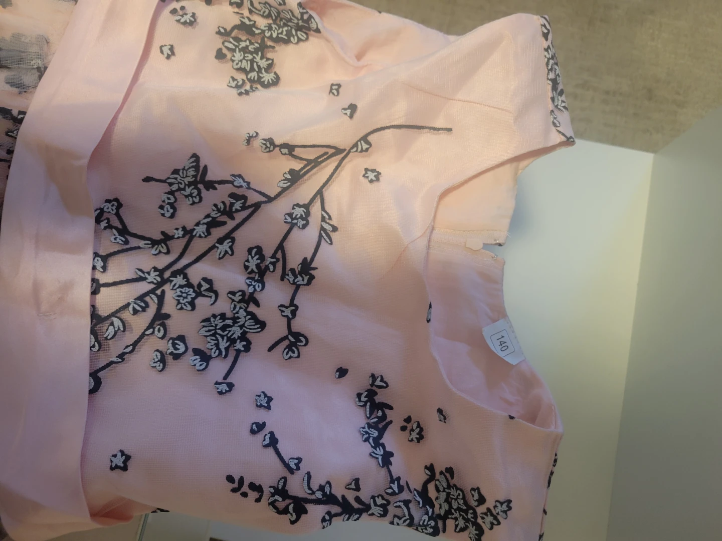 Pink Floral Embroidered Dress - photo 3