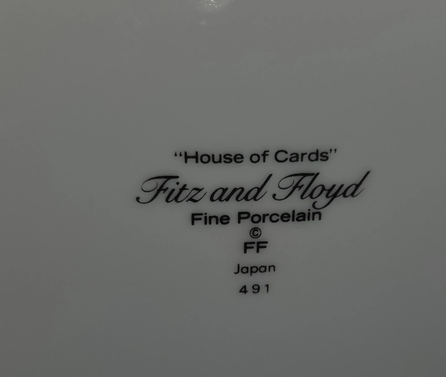 Fitz and Floyd House of Cards Porcelain Plate - photo 5