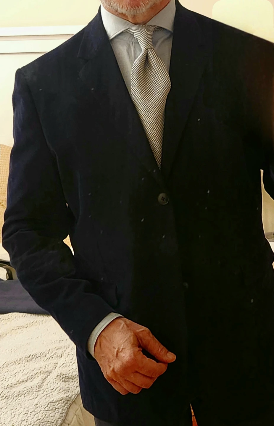 Mens "THEORY" Navy Blue Corduroy Blazer