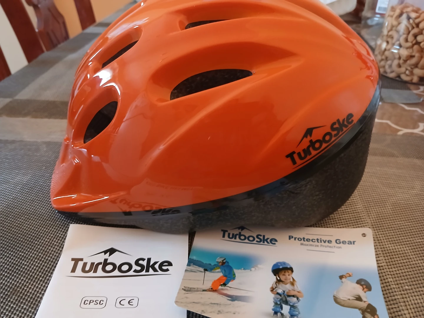 TurboSke Orange Kids Protective Helmet