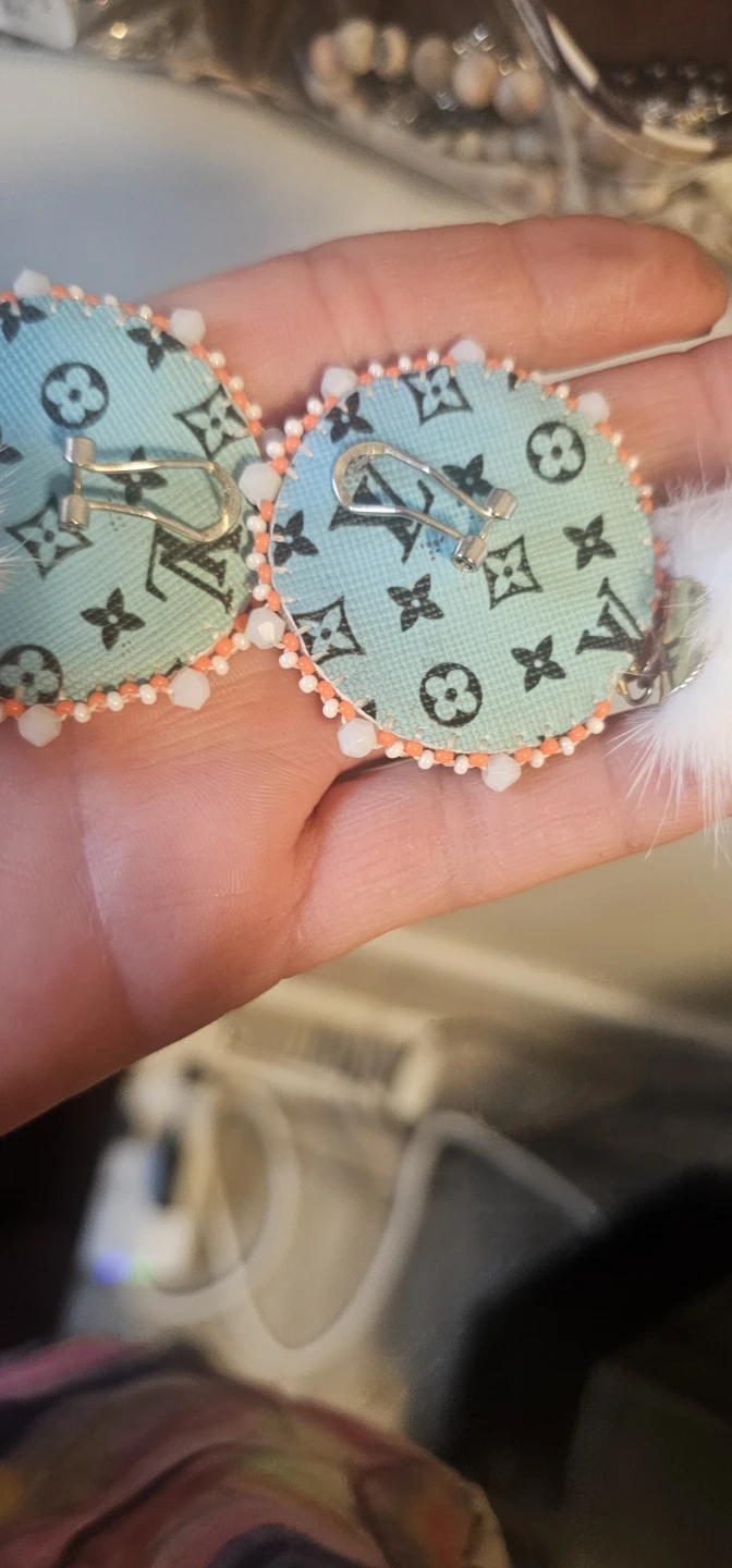 Beaded earrings - photo 3