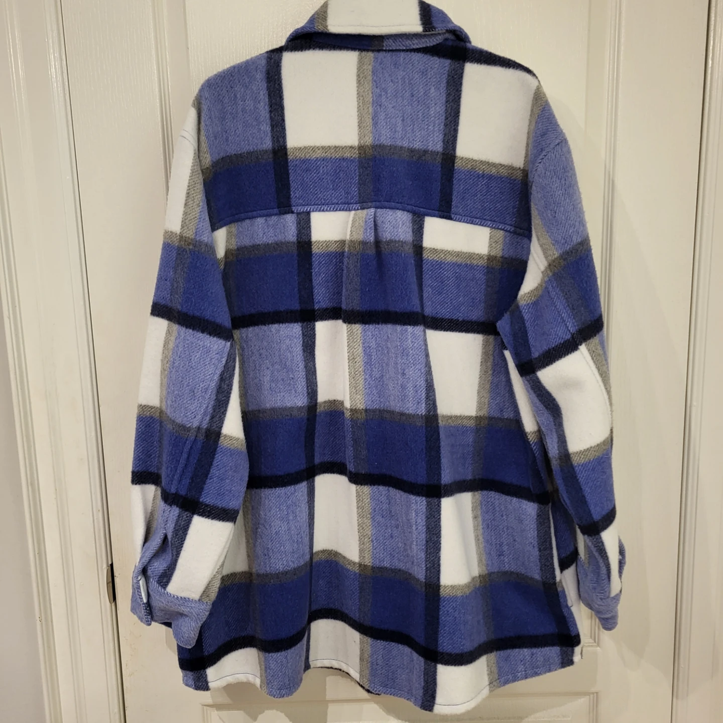 George Plus Blue Plaid Shacket - photo 4