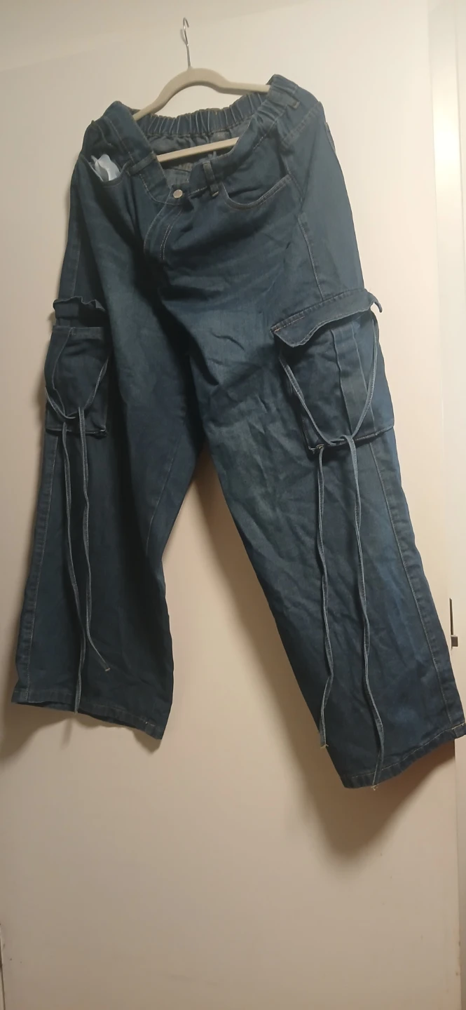 Dark Denim Cargo Pants