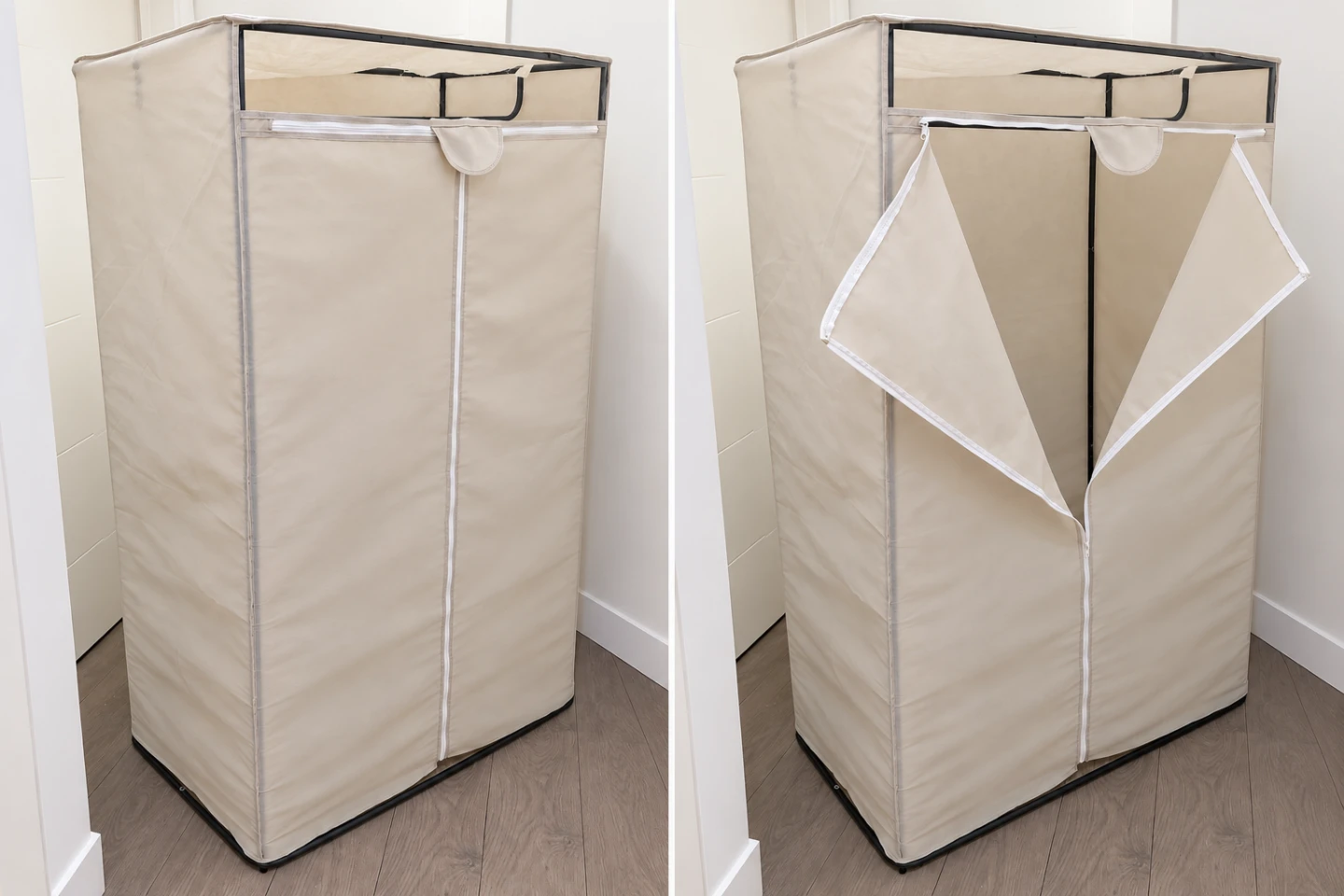 Set of 2 portable Fabric Wardrobe Closets