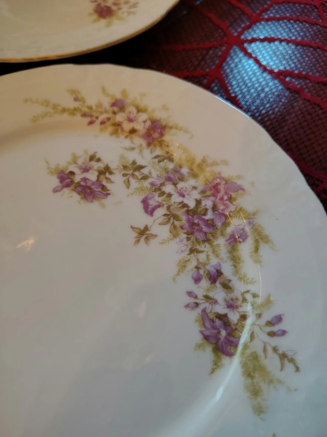 Set of 12 Floral Porcelain Plates - photo 3