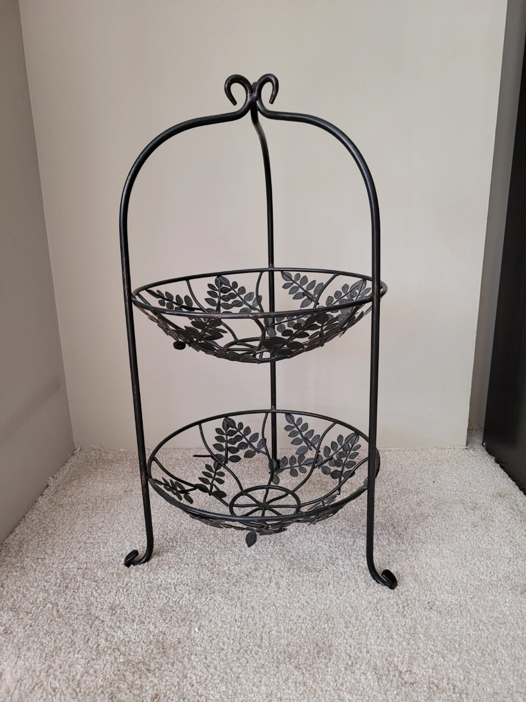 Black Metal Two-Tier Fruit and vegetable Stand - photo 2