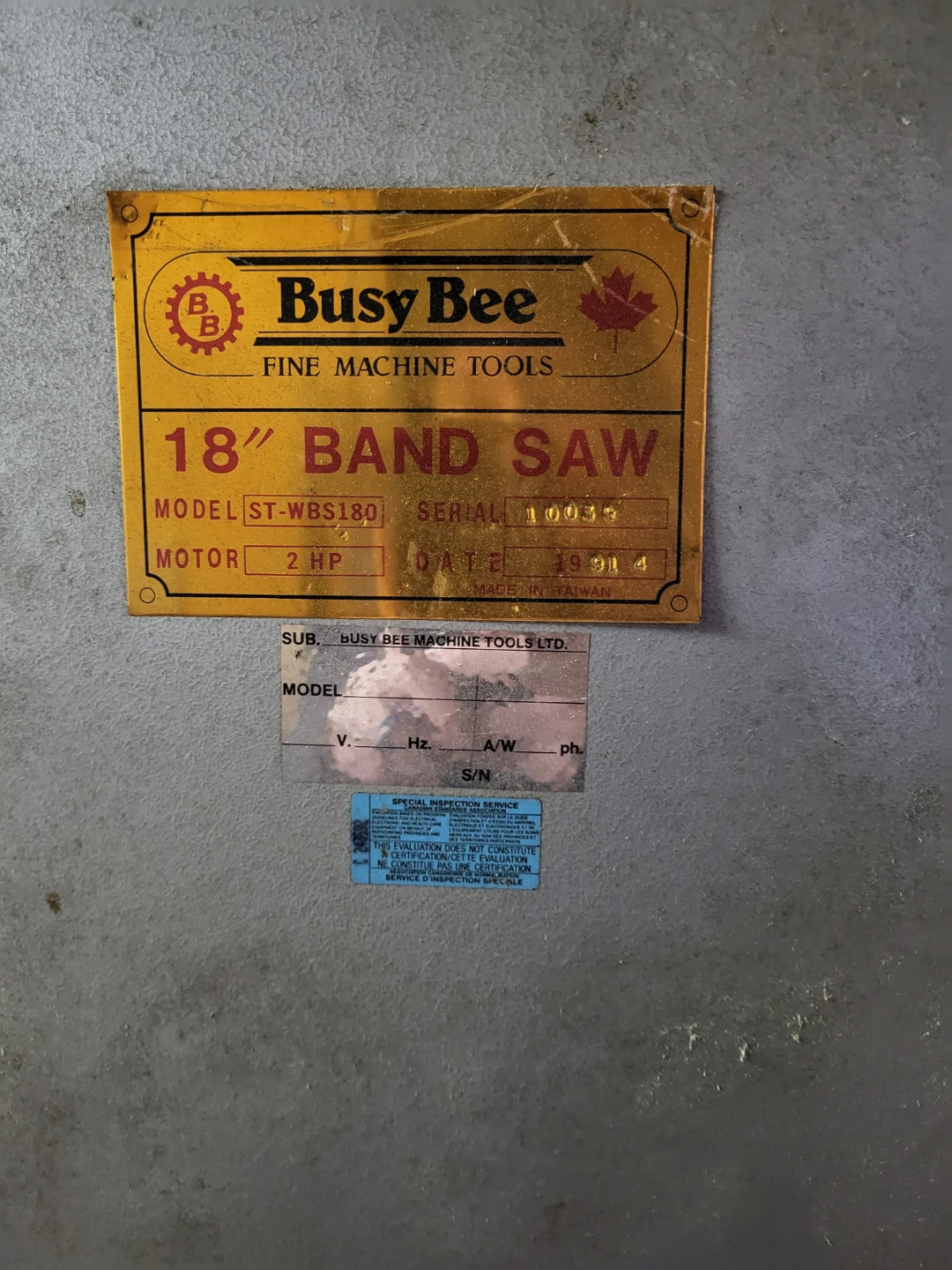 Busy Bee 18" Heavy Duty Band Saw - photo 2