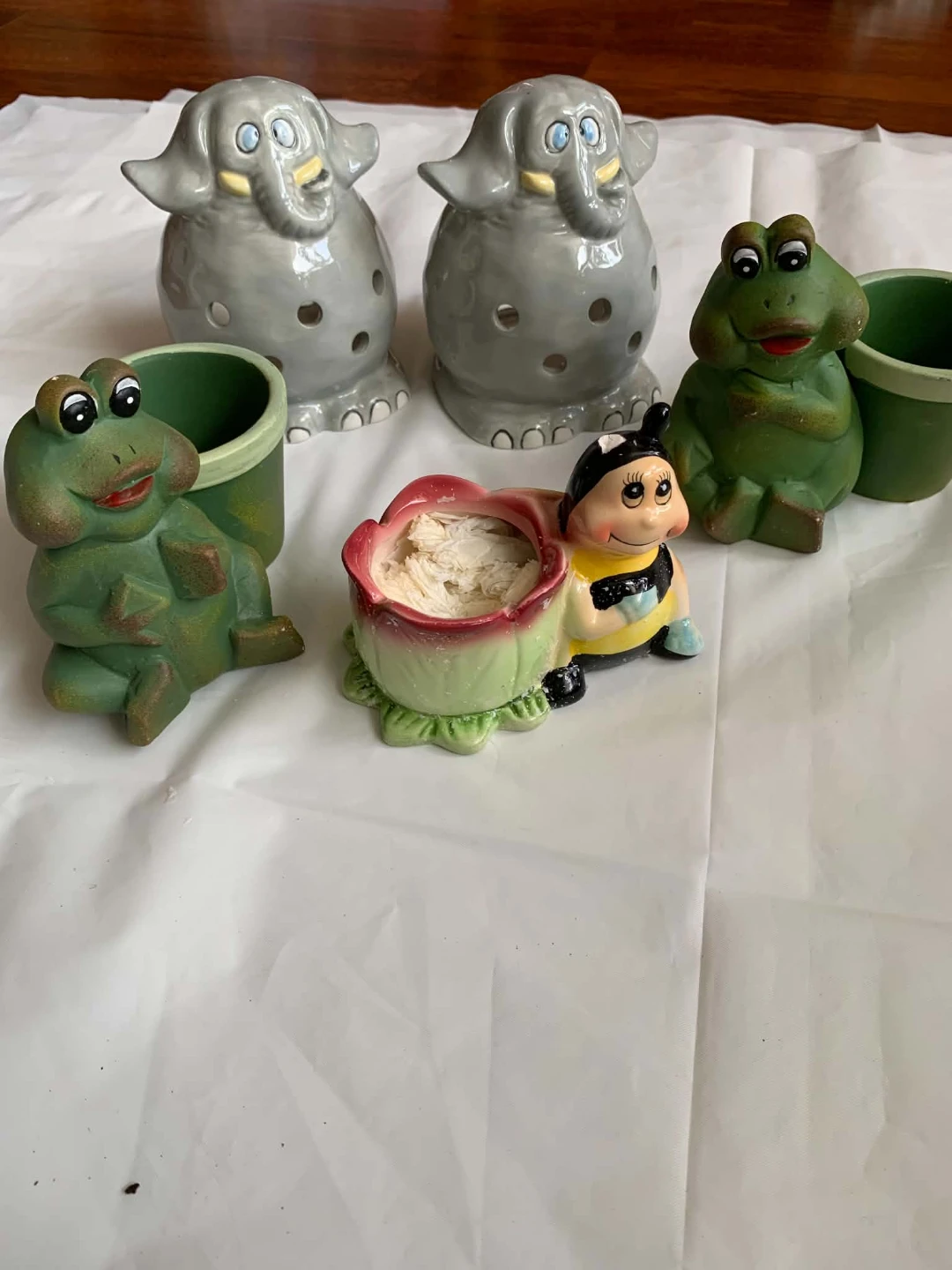 Set of 5 Ceramic Animal Planters and Candle Holders - photo 3