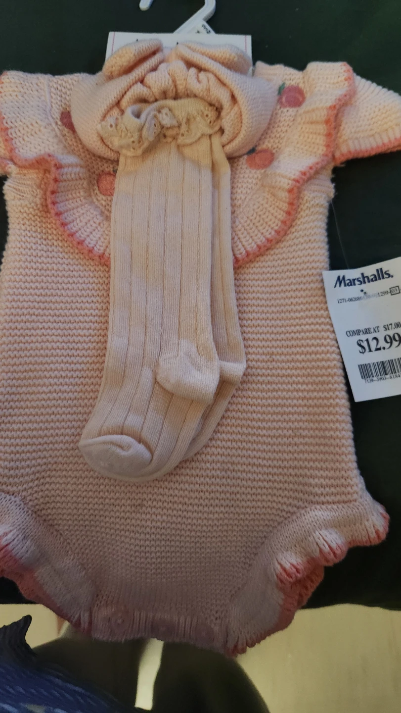 Baby Girl Knit Bodysuit and Socks Set