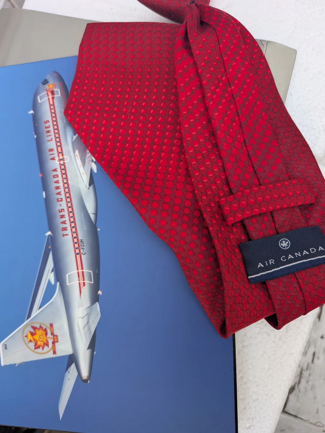 Air Canada Plaque and Red Tie - photo 3