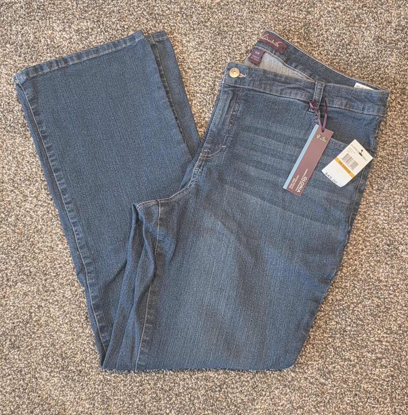 Gloria Vanderbilt Micro Boot Mid-Rise Jeans 16W