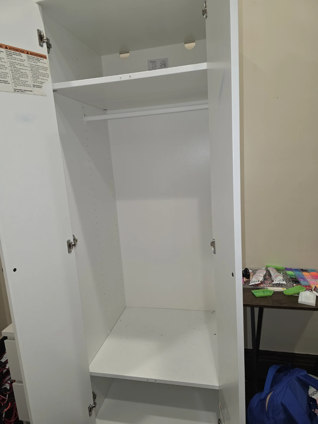 Ikea White Single Door Wardrobe
