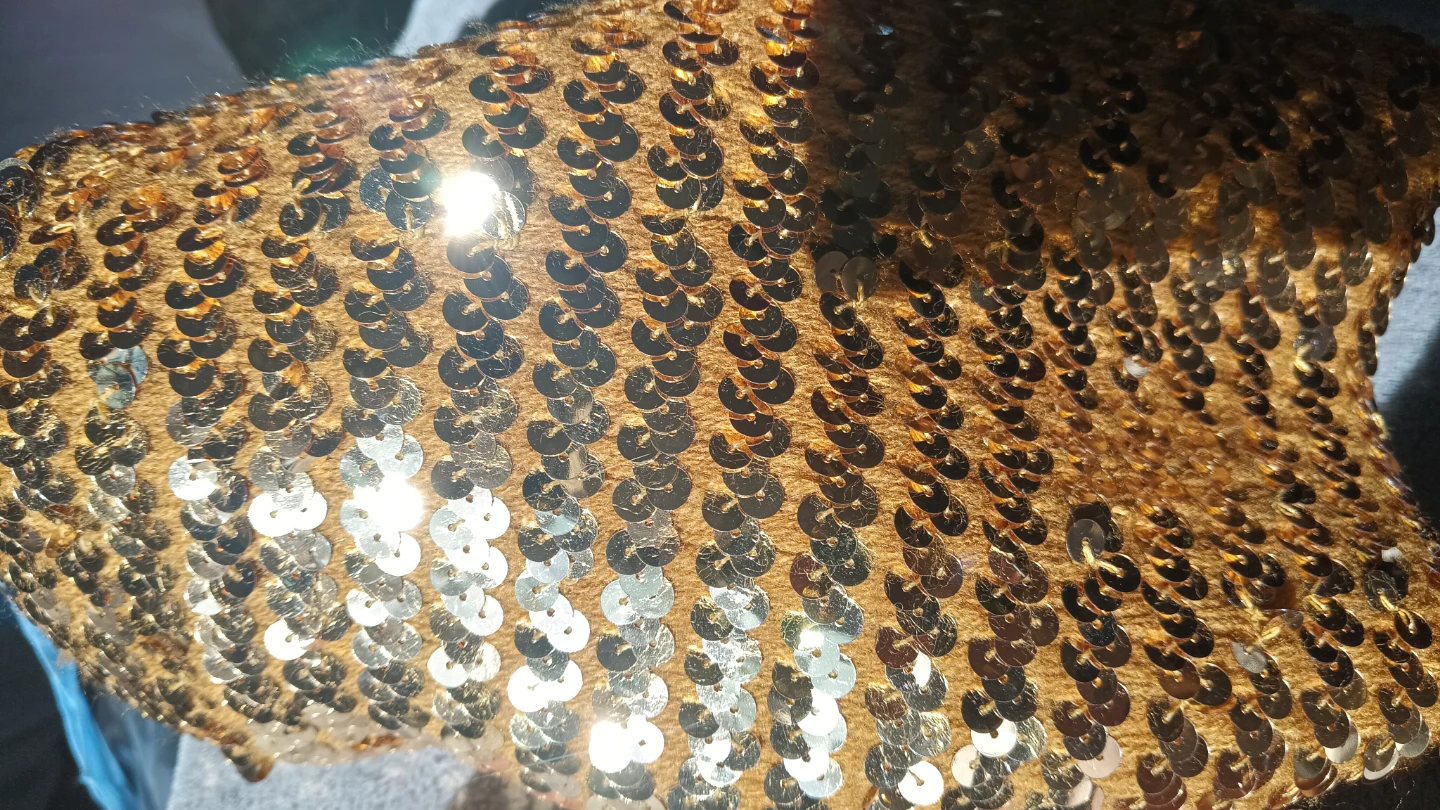 Vintage Disco 🪩 A.Brod Gold Sequin Tube Top - photo 3