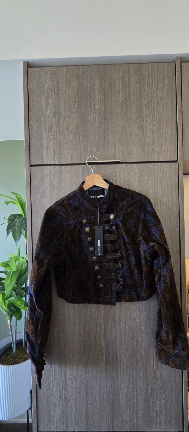 Fashion Nova Velvet Military Jacket - photo 2