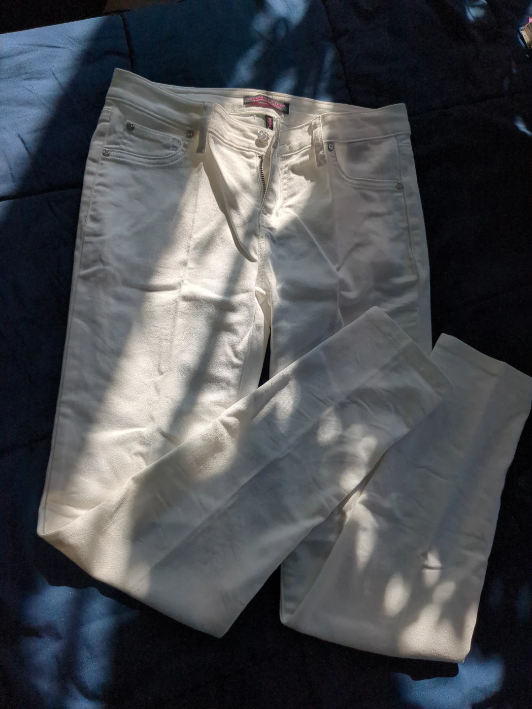 Celebrity Pink White Mid Rise Ankle Skinny Jeans
