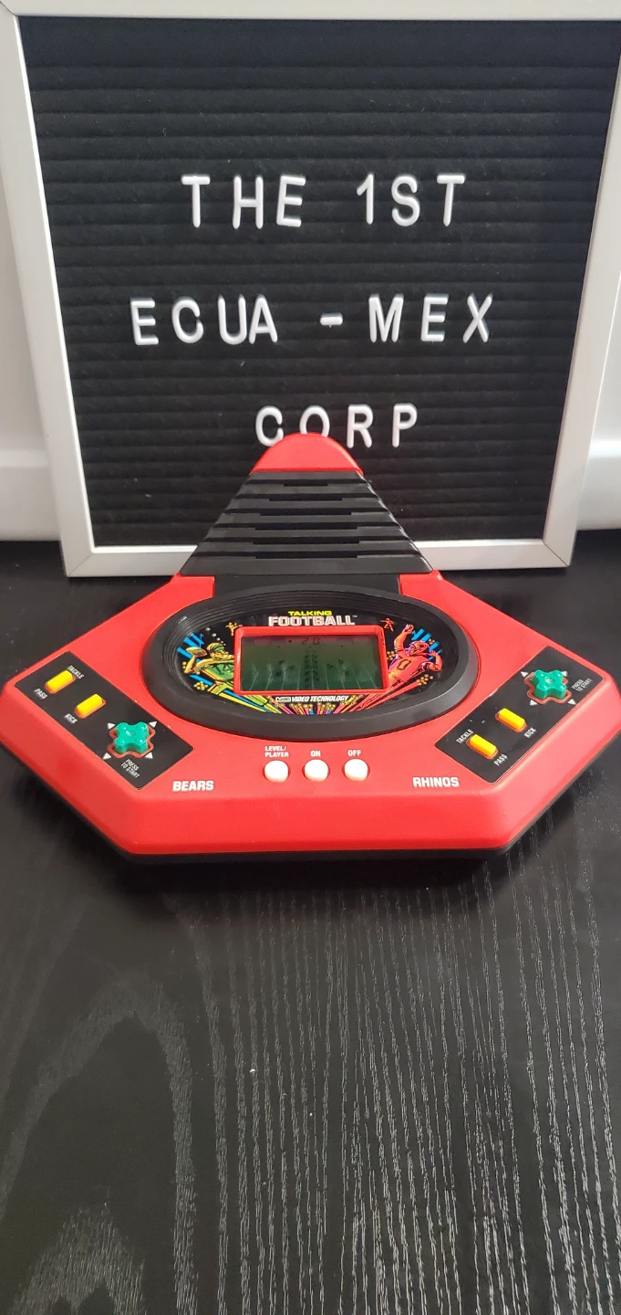 VTech 1986 Talking Football electronic handheld game