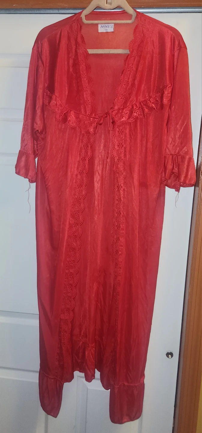 NINE'S Red Robe & Nightgown Set XXL