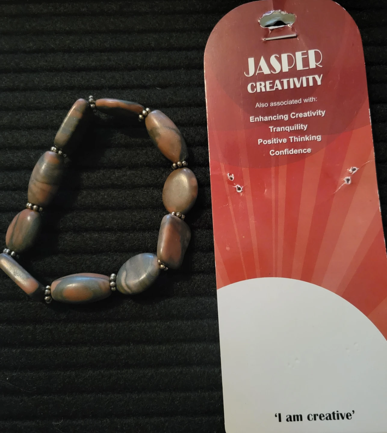 Jasper Gemstone Bead Bracelet