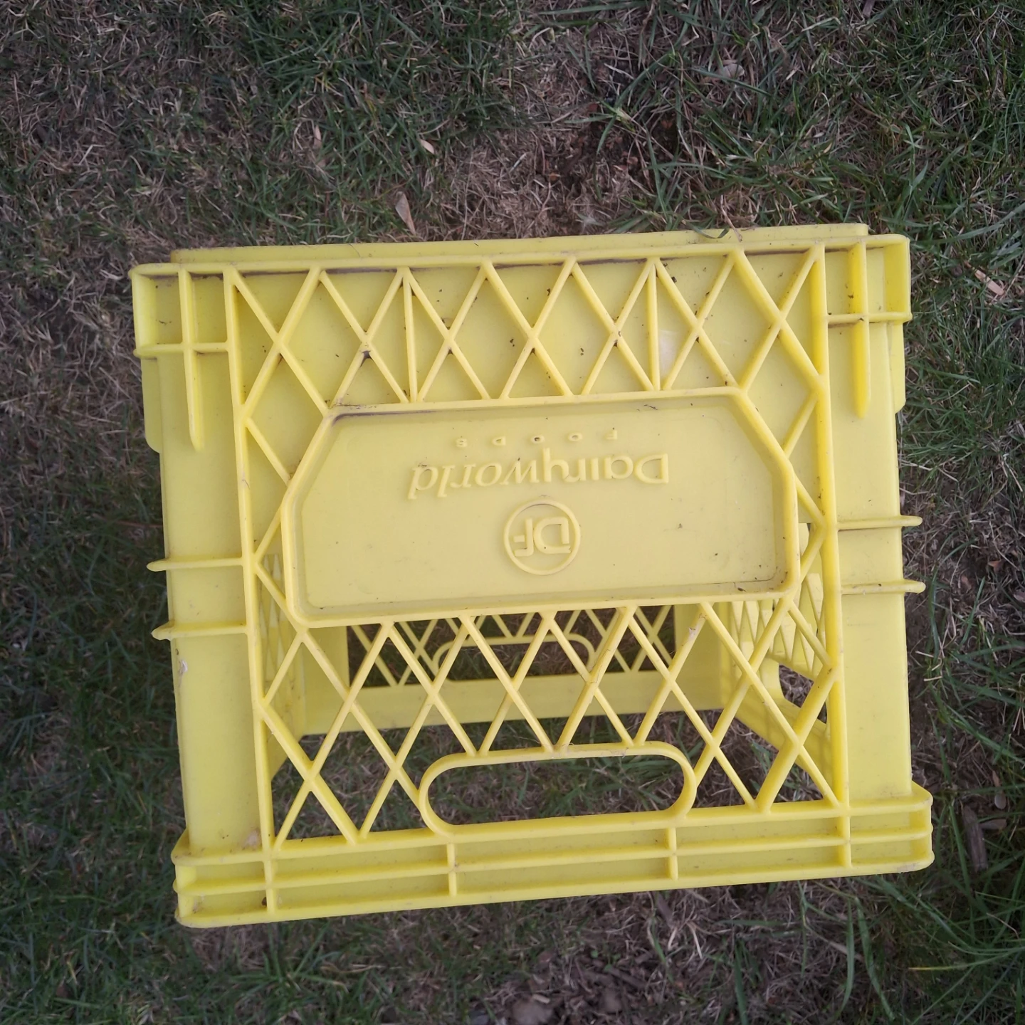 Yellow Plastic Milk Crate