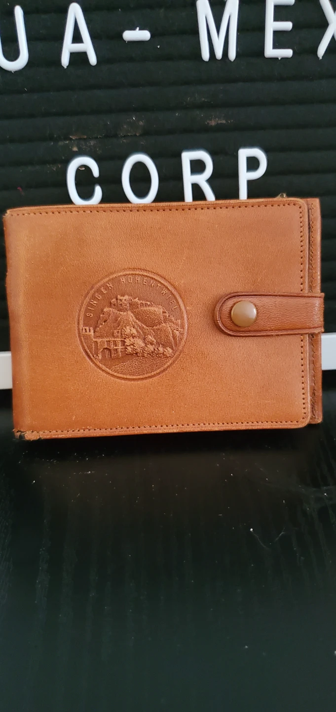 Vintage Singen Hohentwiel Leather Bifold Wallet