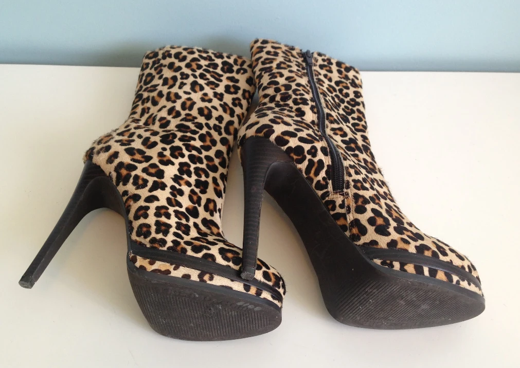 Kelsi Dagger Carlotta Leopard Stiletto Ankle Boots - photo 3