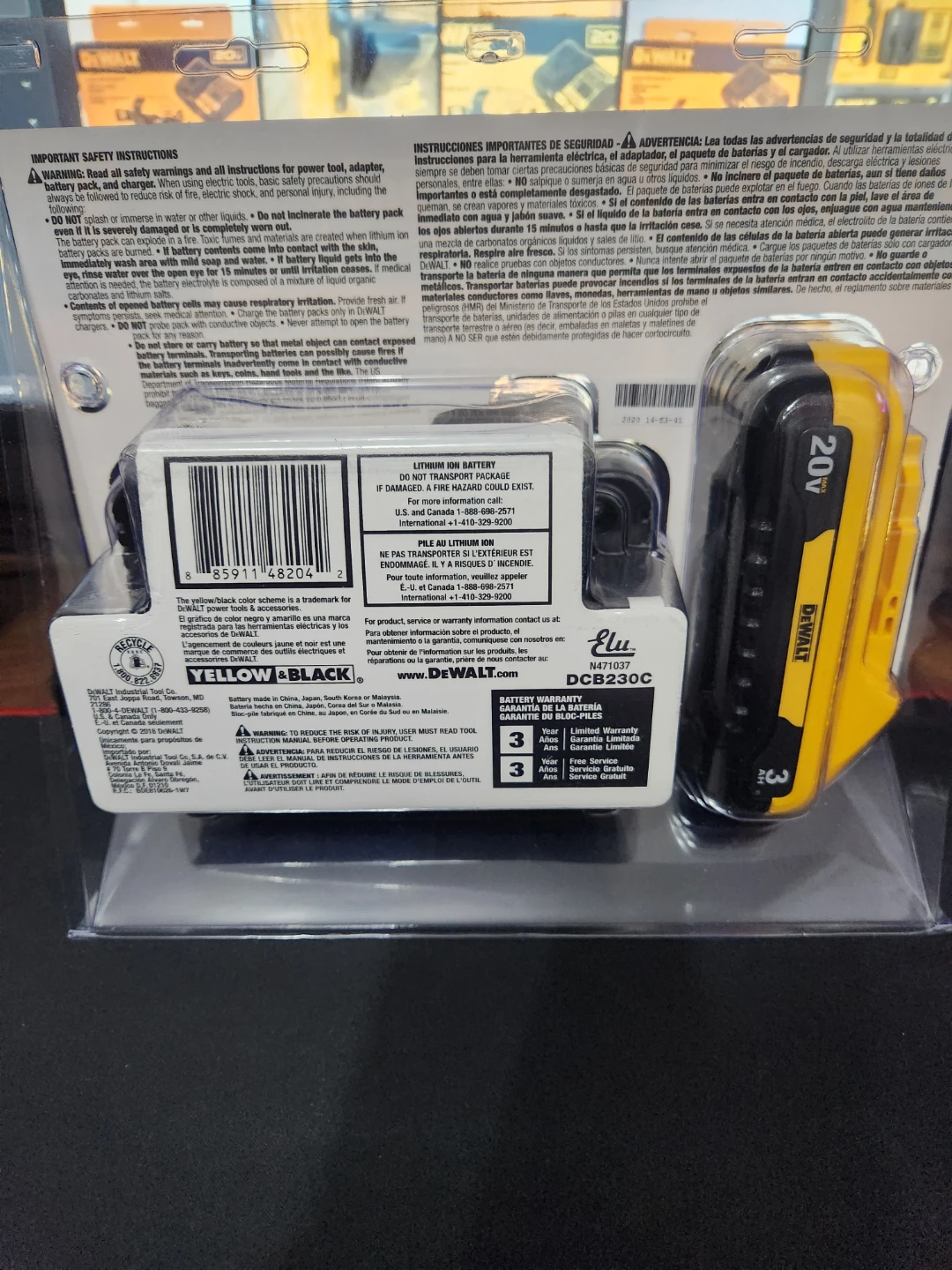 DeWalt 20V Max 3Ah Battery and Charger Starter Kit - photo 2