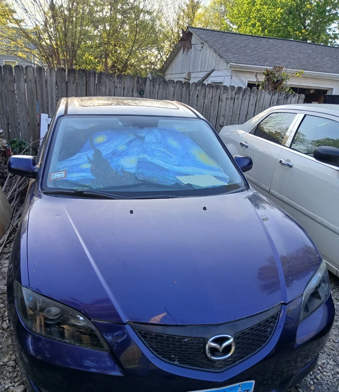 Mazda 3 Sunshade - Starry Night Design
