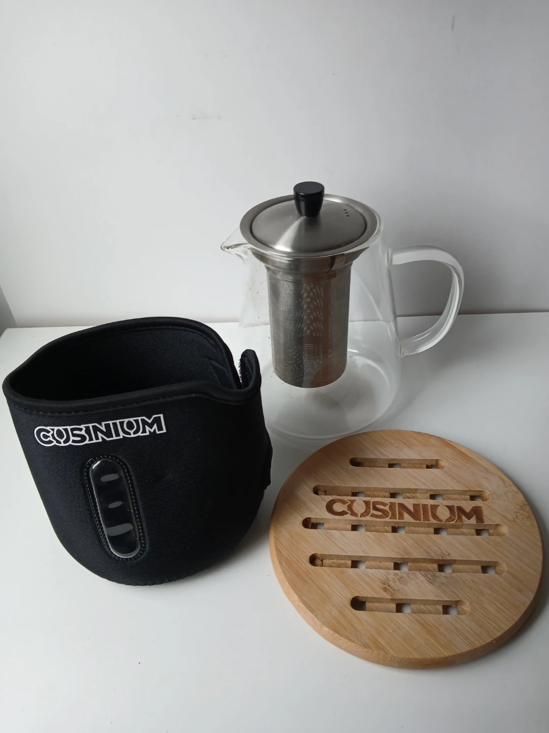 Cusinium Glass Teapot with Insulated Sleeve &Trivet. Firm price. - photo 2