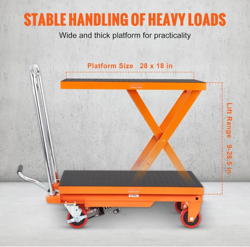 VEVOR 500 lbs Hydraulic Scissor Lift Table - photo 3