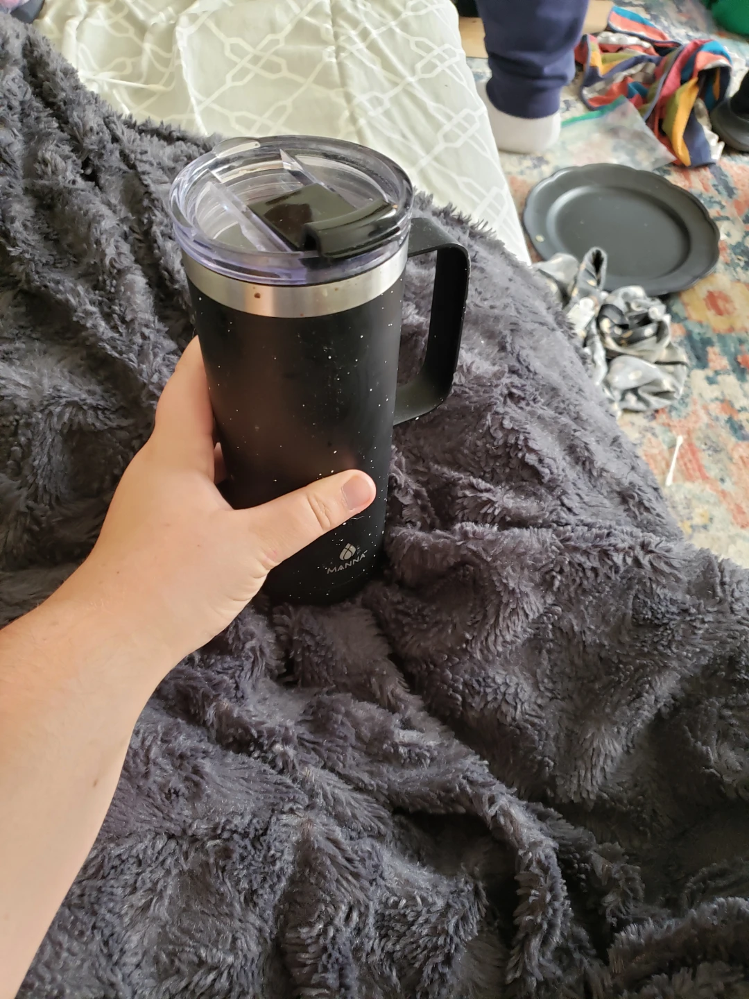 Manna Black Speckled Travel Mug - photo 2